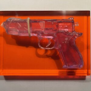 Adam-DolleGUN-SAFETY-just-put-a-lid-on-it-resin-acrylic-latex-7-x9-x3 Adam Dolle - GUN SAFETY: just put a lid on it