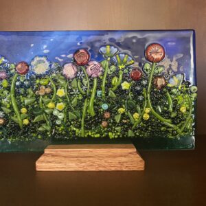 Anne-Orvieto-Grandmas-Garden-Fused-Glass-5.5X9 Anne Orvieto - Grandma's Garden