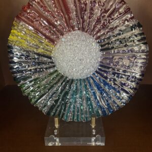 Anne-Orvieto-Rainbow-Circle-Fused-Glass-11X10 Anne Orvieto - Rainbow Circle