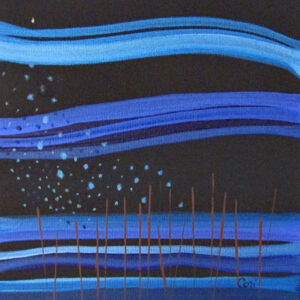 Cori-Carroll-Blue-Landscape-acrylic-8x10x1 Corinne Carroll - Blue Landscape