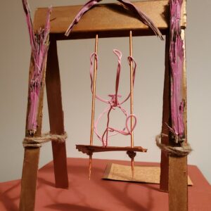 Elenor-Denker-A-Swing-for-Pru-mixed-media-27x14x12 Elenor Denker - A Swing for Pru