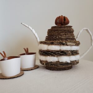 Elenor-Denker-Tea-with-Bubbie-mixed-media-14x8x12 Elenor Denker - Tea with Bubbie