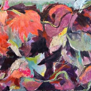 Intertwined acrylic, rice, mulberry paper 36”x24” 1500 2023 Patricia Kahn - Intertwined