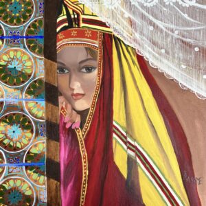 Rashme Sawhney - Lady from Uzabekistan Waiting at the Door