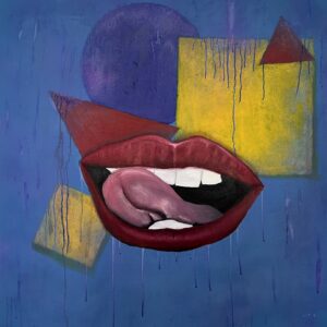 Jay-Q-LiveALittle-acrylic-oil-36x36x2 Alexander J Quiovers - Live A Little