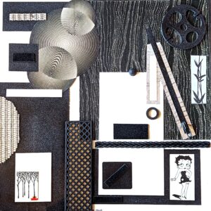 Michael-Mills-Murder-Mystery-With-MacGuffin-Collage-on-Board-15x15x1.5 Roy Michael Mills - Murder Mystery (With MacGuffin)