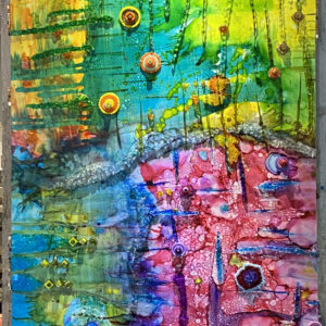 Susan-Casbarro-TechnicolorDreams-MixedMedia-18x24x1 Susan Casbarro - Technicolor Dreams