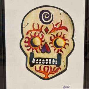 laurahansen-watercolor-16×40 Laura Hansen - Skull