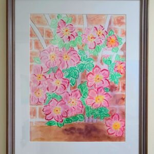 20240313_131627 John E. Jennings Jr. - Pink Clematis on Trellis