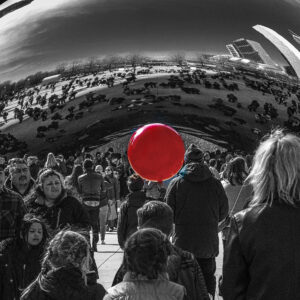 Curtis-Fedder-The-Red-Ballon-at-the-Bean-Chicago-Digital-Photography-Print16x20 Curtis Fedder - The Red Balloon at the Bean, Chicago, IL.