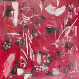 MarciePaints-Spicy-Tea-acrylic-on-canvas-24×24-540 Marcie Myerow - Spicy Tea