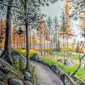 mountain-path Kevin Wakefield - Sunset On Moutain Path